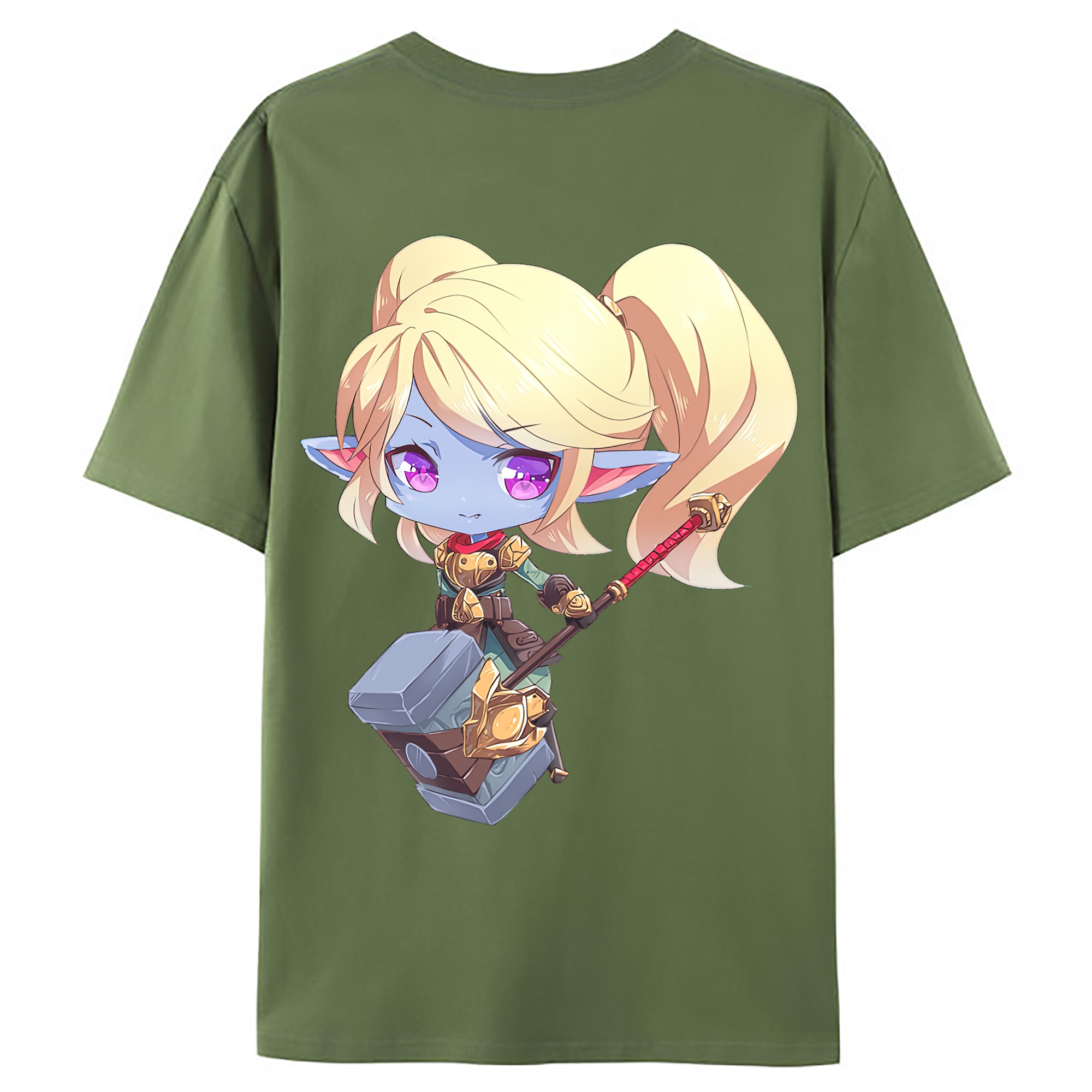 （画像用） リーグ・オブ・レジェンド League of Legends LOL 綿100％ メンズ半袖Tシャツ（バックプリント） 通気性
